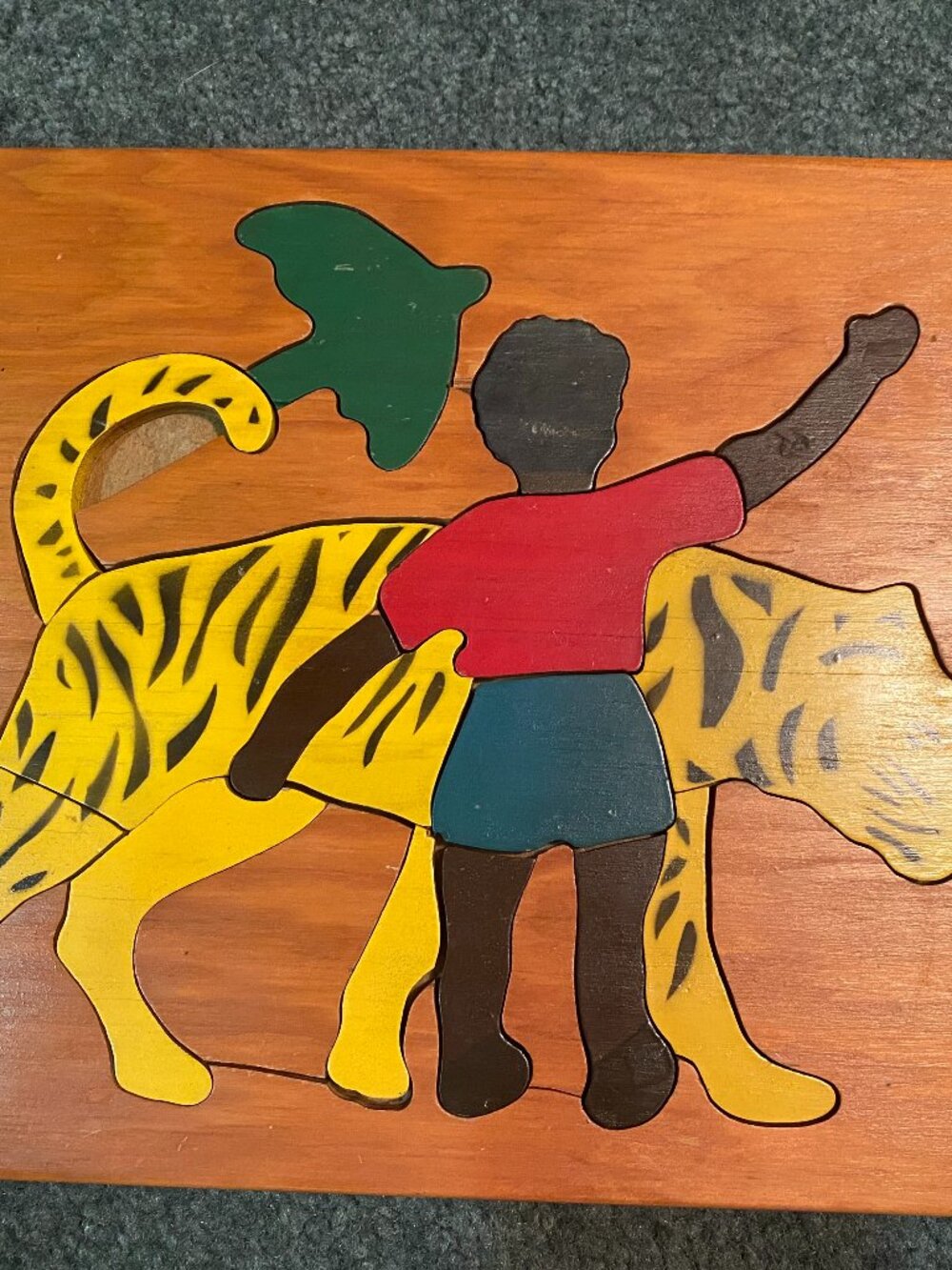 VINTAGE Little Black Sambo Wooden Puzzle